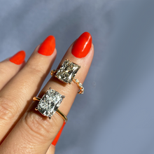 cushion 4 claw prong solitaire classic frank darling engagement ring two tone rose gold platinum