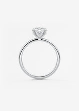 Cushion Hidden Halo Engagement Ring White Gold