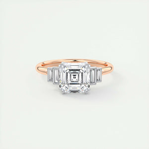 The Deco Five Stone | Asscher