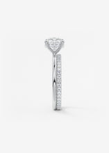 Cushion Hidden Halo Engagement Ring White Gold