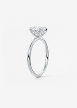 Cushion Hidden Halo Engagement Ring White Gold