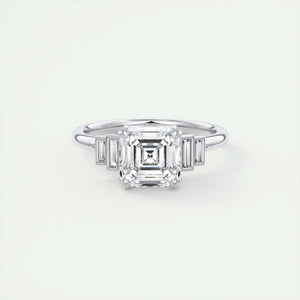 The Deco Five Stone | Asscher