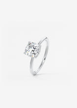 Cushion Hidden Halo Engagement Ring White Gold