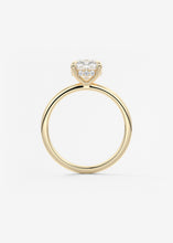 Cushion Hidden Halo Engagement Ring Yellow Gold